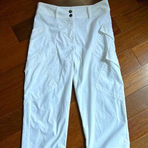 Anatomie AVIVA Relaxed Fit Double Cargo Pocket Capri in White - XS